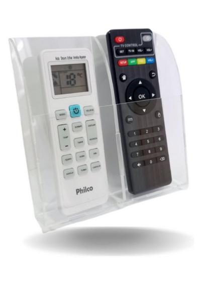 Imagem de Suporte Duplo Em Acrilico Para 2 Controle Remoto Com Fita Dupla Face - Super 3D