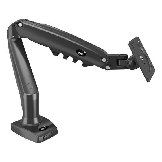 Menor preço em Suporte Ergonômico Multiarticulado de Mesa para Monitor 17 a 35 ELG F98HDMI, Pistão à Gás, VESA, Grafite - F98HDMI