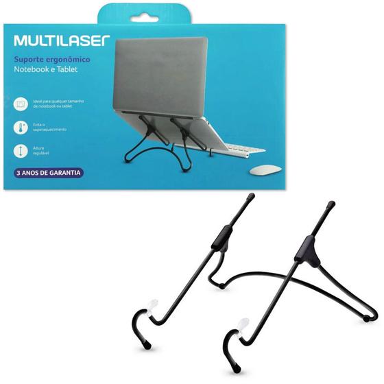 Suporte ergonômico notebook e tablet - Multilaser Menor preço em Suporte ergonômico notebook e tablet - Multilaser