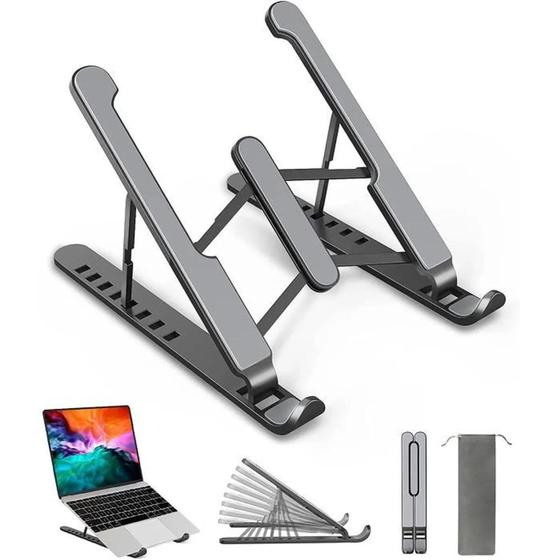 Imagem de Suporte Ergonômico Para Notebook Notebook Tablet Dobrável - Reliza