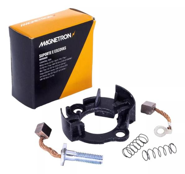 Imagem de Suporte Escova Motor Partida Arranque Biz Cg Fan Titan Cargo Nxr Bros Xre 125 150 160 190 Cilindradas