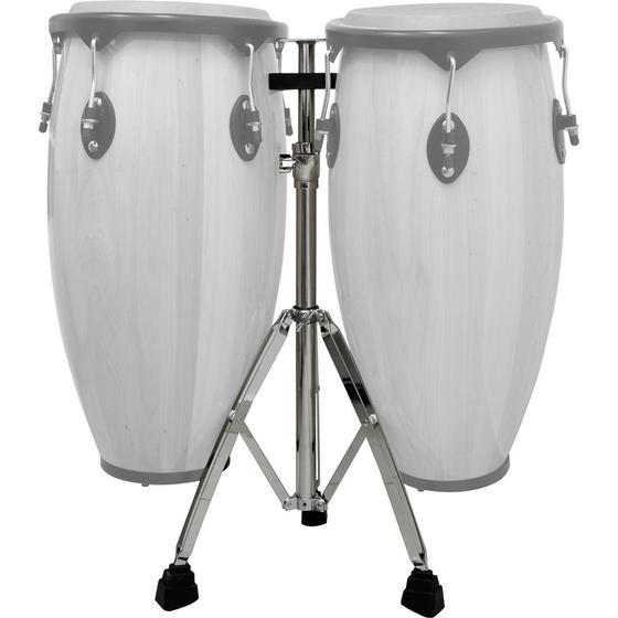 Suporte Estante Dupla New York Cromada para Congas Estantes Magazine Luiza