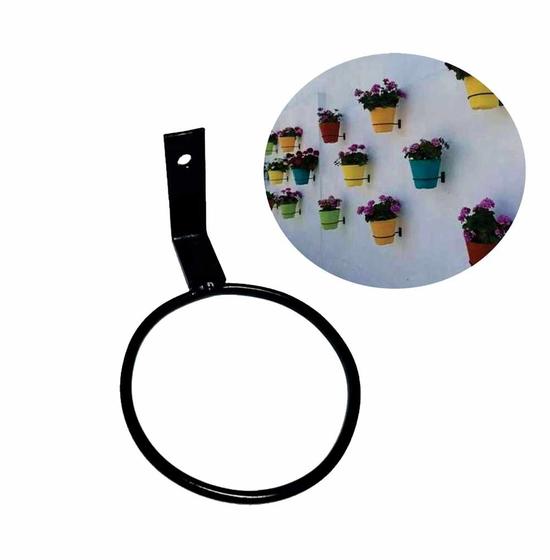 Imagem de Suporte Ferro Pendurar Vaso De Planta Parede Gancho 9cm 3pc