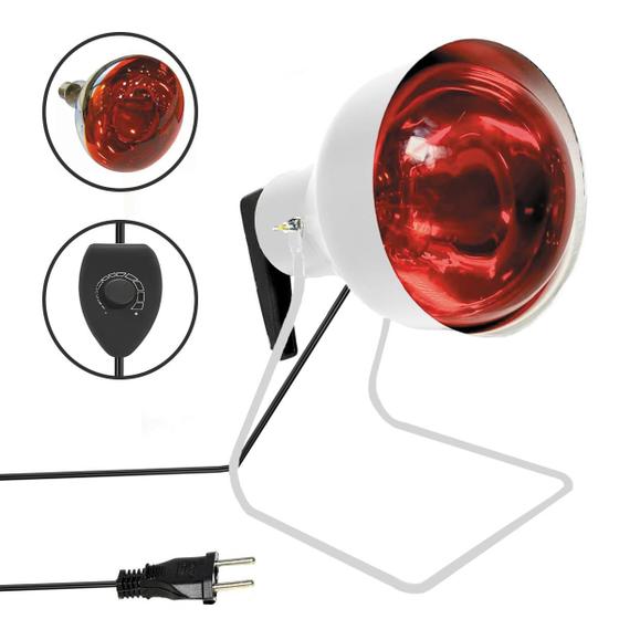 Imagem de Suporte Fisioterapia Branco Com Dimmer Lâmpada 220v c Alça