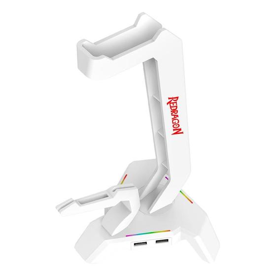 Suporte Fixo Para Headset Redragon Scepter, RGB, Elite, Com USB, Branco - HA311-W Menor preço em Suporte Fixo Para Headset Redragon Scepter, RGB, Elite, Com USB, Branco - HA311-W