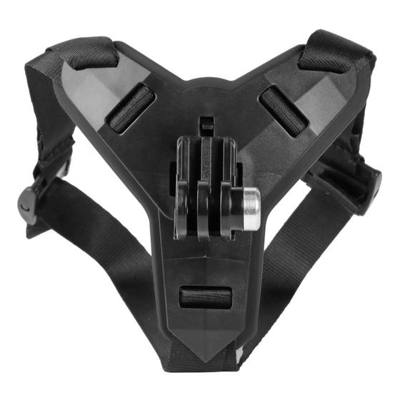 Imagem de Suporte frontal ajustável para capacete moto bicicleta compatível com GoPro, SJCAM, DJI Action e câmeras esportivas