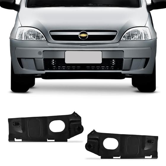 Imagem de Suporte Guia do Parachoque Dianteiro Chevrolet Corsa II 2002 2003 2004 2005 2006 2007 2008 Preto