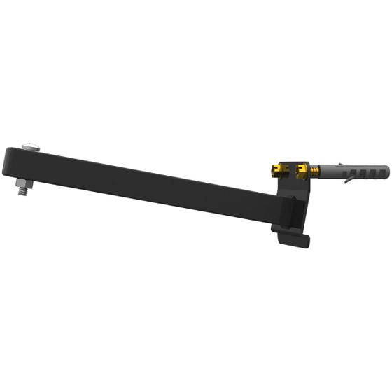 Imagem de Suporte Inclinação Haste De Refletor Led Parede Fachada Banner Base Inclinada 20 Cm Preto