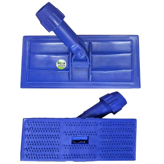 Imagem de Suporte LT Limpa Tudo Com Garra Saches Azul  Articulado Com Giro 360 Grau Para Fibra Limpeza Para Encaixe Ajustável Piso