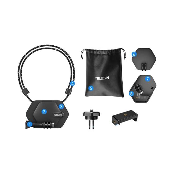 Imagem de Suporte Magnético Universal Para Câmera De Pescoço Com Liberação Rápida Para GoPro 12 11 10 Insta360