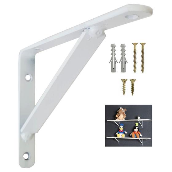 Suporte Mão Francesa 50cm para Prateleira 1un+Kit Parafusos Menor preço em Suporte Mão Francesa 50cm para Prateleira 1un+Kit Parafusos