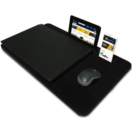 Imagem de Suporte Mesa Para Notebook Tablet Celular P/ Usar Na Cama 56x33  Preto