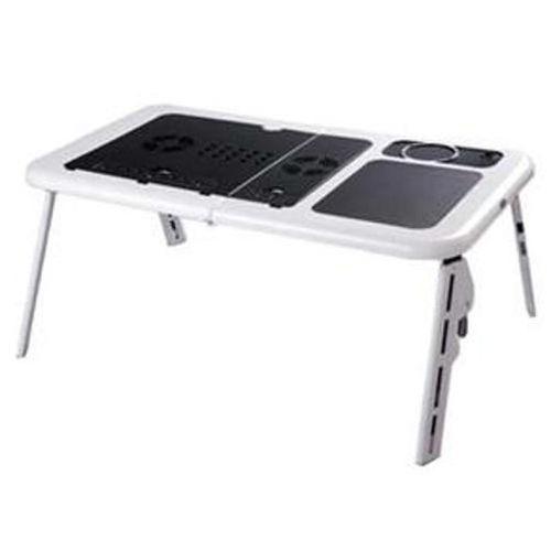 Imagem de Suporte Mesa Portatil Para Notebook e Netbook Com Cooler Dobravel Branca .