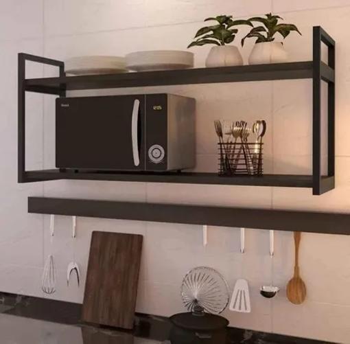 Suporte Microondas Duplo Estilo Industrial Ferro 60X40X60Cm Menor preço em Suporte Microondas Duplo Estilo Industrial Ferro 60X40X60Cm