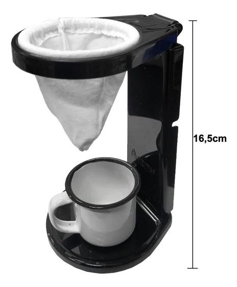 Imagem de Suporte Mini Coador De Café Compacto + Caneca Esmaltada