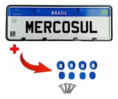 Suporte Moldura Placa De Carro Mercosul Com Lacre Parafuso Menor preço em Suporte Moldura Placa De Carro Mercosul Com Lacre Parafuso