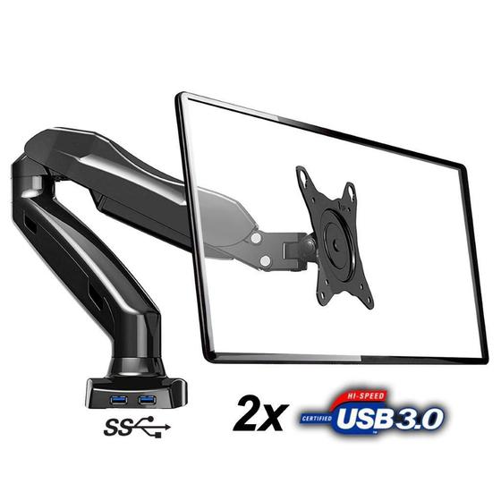 Imagem de Suporte Monitor Articulado F90 USB ELG com 2 Portas 3.0