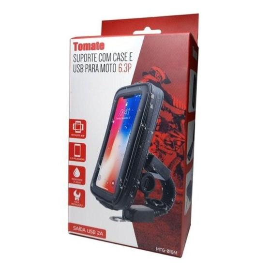 Imagem de Suporte Moto C/Case e USb 2A Tomate MGT-016M