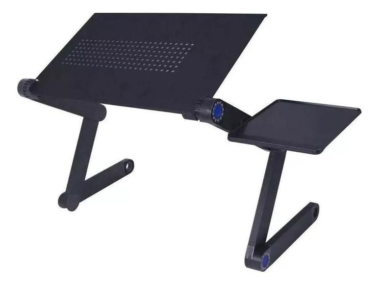 Imagem de Suporte Multifuncional  Dobrável De Cama Desk Slim Mesa Articulada Com Mousepad Para Notebook
