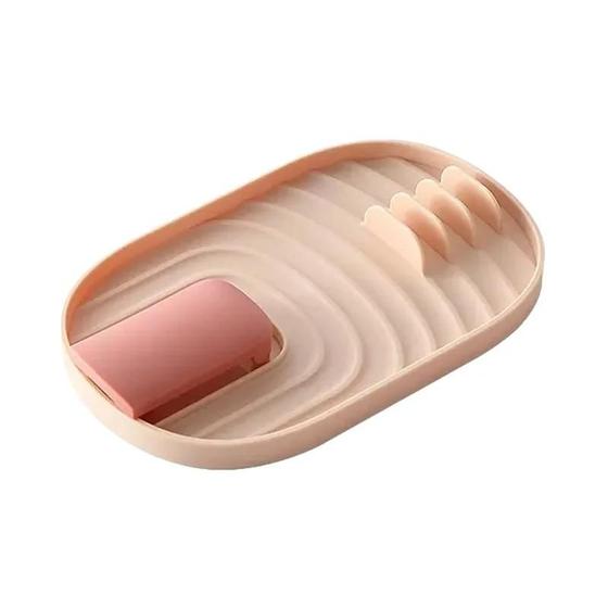 Imagem de Suporte Multifuncional para Tampas de Panelas em Silicone - Estilo Nórdico