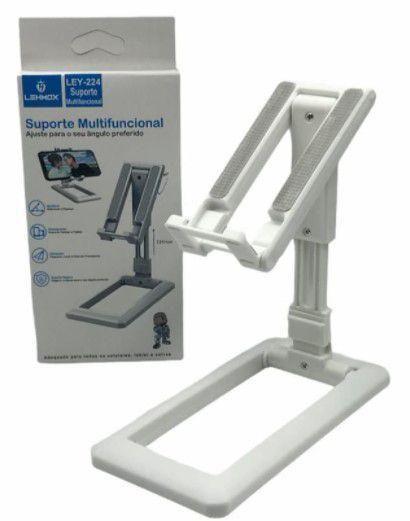 Suporte Multifuncional Smartphone Celular Tablet Dobrável - Lehmox Imagem de Suporte Multifuncional Smartphone Celular Tablet Dobrável