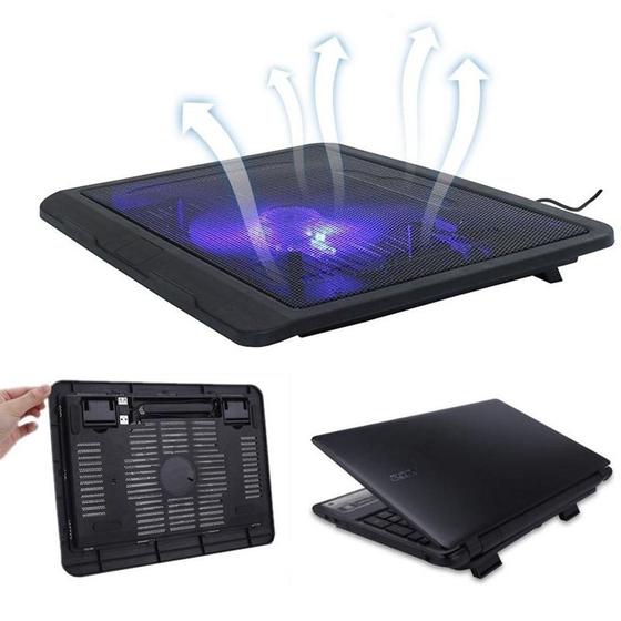 Suporte Notebook Cooler Base Com Ventilação Apoio Mesa Usb Menor preço em Suporte Notebook Cooler Base Com Ventilação Apoio Mesa Usb