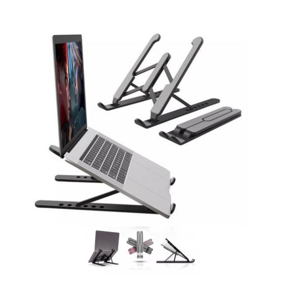Suporte Notebook, Tablet, Netbook Dobrável E Ergonômico-prata Menor preço em Suporte Notebook, Tablet, Netbook Dobrável E Ergonômico-prata