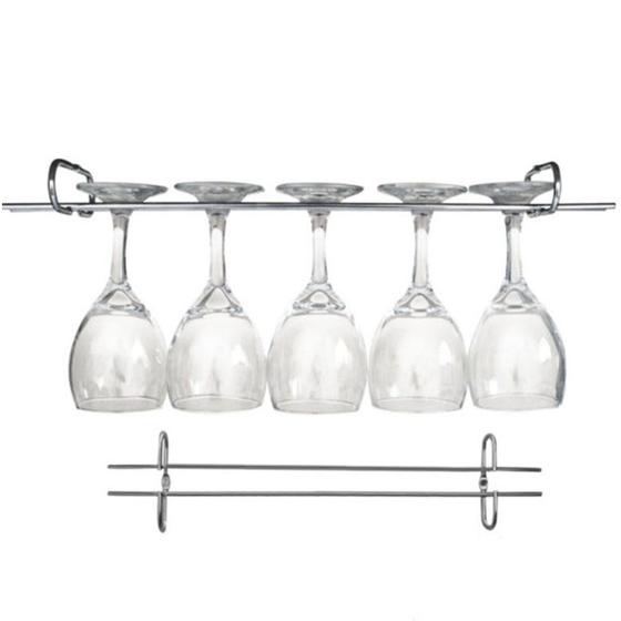 Suporte Organizador De Armário Porta Taças Cromado 35cm Menor preço em Suporte Organizador De Armário Porta Taças Cromado 35cm