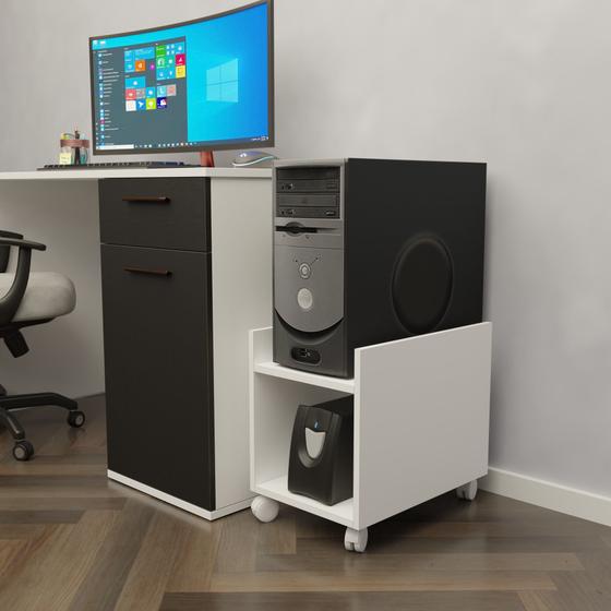 Suporte P/ Cpu E Nobreak(estabilizador) Com Rodízios 28Lx42Ax45P Branco Menor preço em Suporte P/ Cpu E Nobreak(estabilizador) Com Rodízios 28Lx42Ax45P Branco