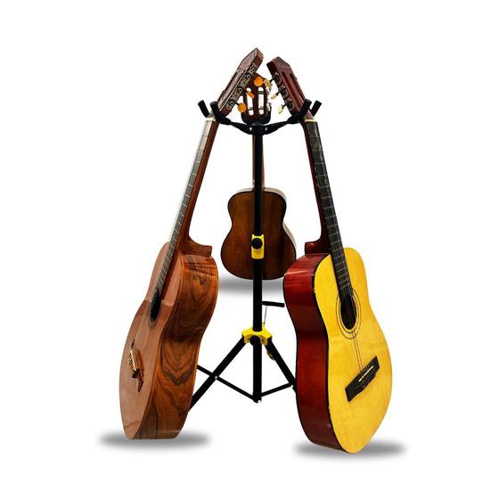 Imagem de Suporte Para 3 Instrumentos Violão Guitarra Baixo com Altura Ajustável