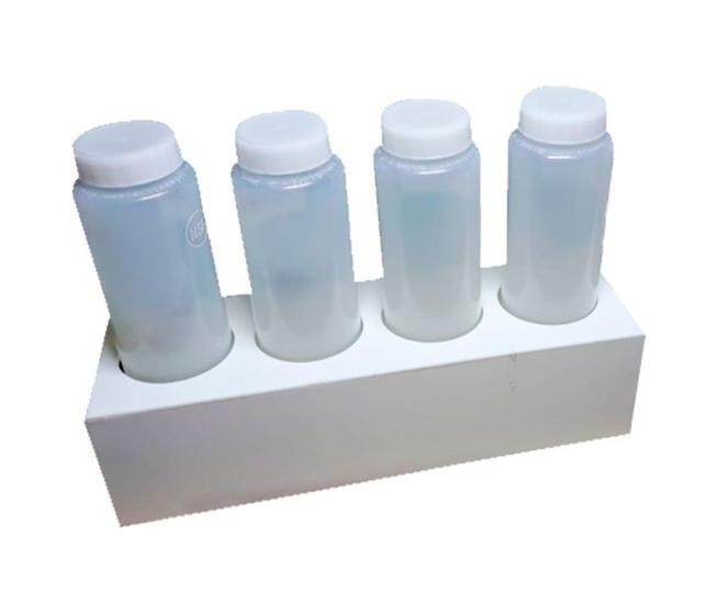 Imagem de SUPORTE PARA 4 BISNAGAS ORIGINAIS FIFO 473 ml ACRÍLICO + 4 BISNAGAS 473 ml FIFO ORIGINAIS