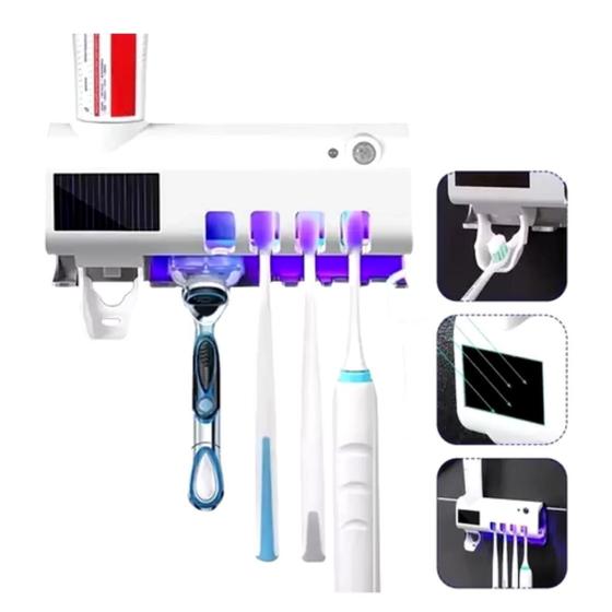 Imagem de Suporte Para 4 Escovas Com Dispensador De Creme Dental