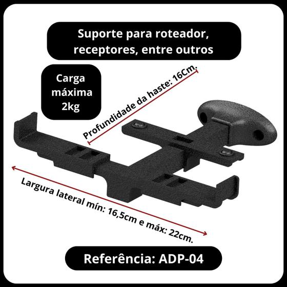 Imagem de Suporte para aparelhos de video game, dvd, blu-ray, receptor de tv suporte fixo de parade modelo universal