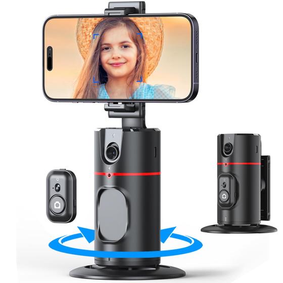 Imagem de Suporte para Celular com Rastreamento Automático MQOUNY - Rotação 360° e Controle Remoto