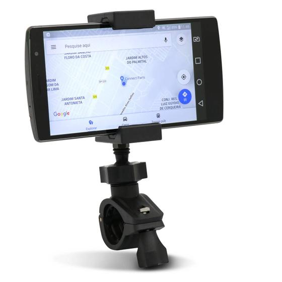 Imagem de Suporte para Celular GPS Moto Bicicleta até 7 Polegadas para Guidão ou Retrovisor