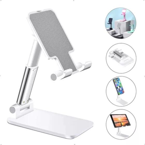 Imagem de Suporte Para Celular Tablet Base Dobrável Articulado Portatil Ideal para Lives