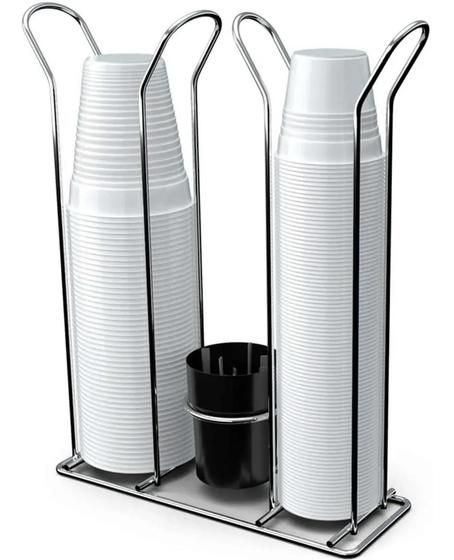 Imagem de Suporte Para Copo Descartável Duplo Café/água & Org. Colher