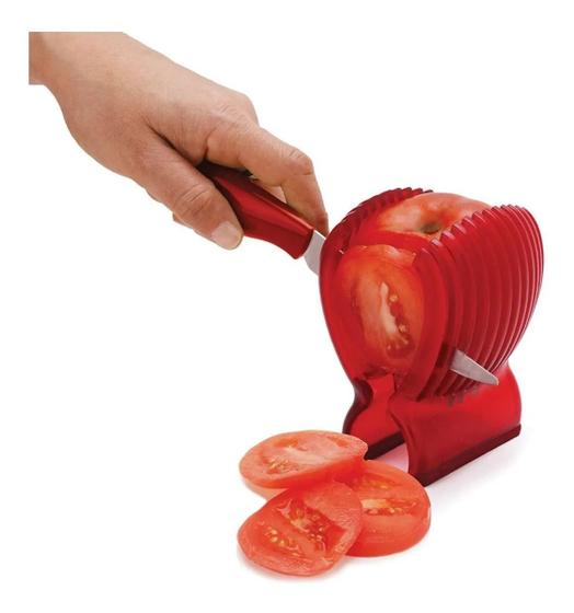Imagem de Suporte para fatiar cebola tomate legumes fatias perfeitas