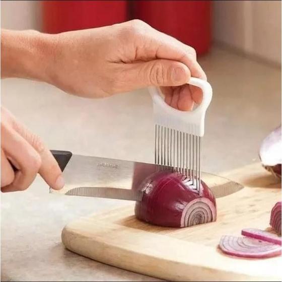 Imagem de Suporte para fatiar cebolas de cozinha