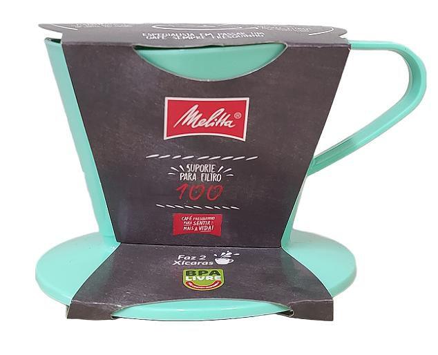 Suporte Para Filtro/Coador Pequeno Melitta Nº100 Verde Claro Menor preço em Suporte Para Filtro/Coador Pequeno Melitta Nº100 Verde Claro