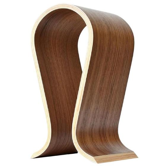 Imagem de Suporte para fone de ouvido Wokex Wooden U Shape Classic Walnut Finish