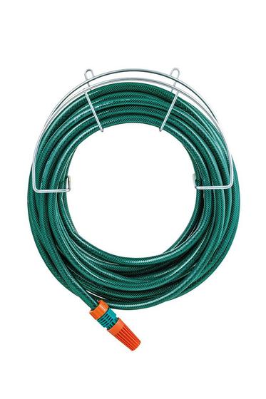 Imagem de Suporte para Mangueira de Jardim Organizador Lavanderia Quintal Cromado