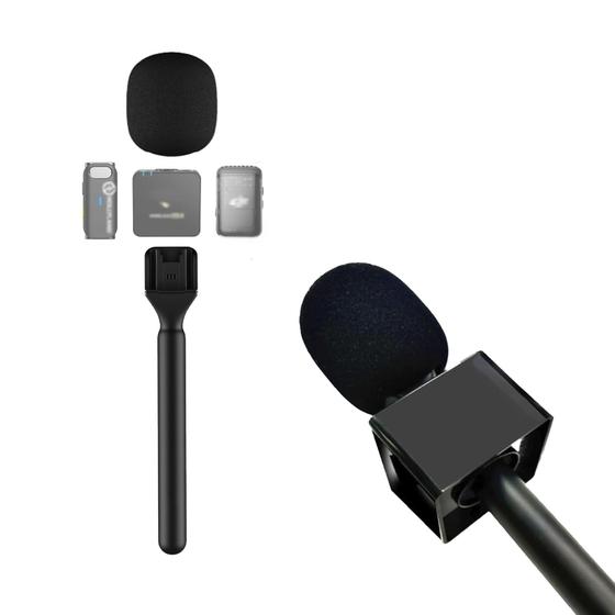 Imagem de Suporte para Microfone com Bandeira - Compatível com DJI Mic, Rode Wireless GO II e Mais