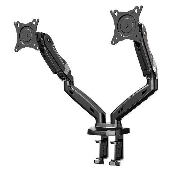 Suporte para Monitor Articulado de Mesa - 17” até 27” ELG F160N Monitor UltraSize / Led/ Plasma / Lcd / Gamer / 360 Menor preço em Suporte para Monitor Articulado de Mesa - 17” até 27” ELG F160N Monitor UltraSize / Led/ Plasma / Lcd / Gamer / 360