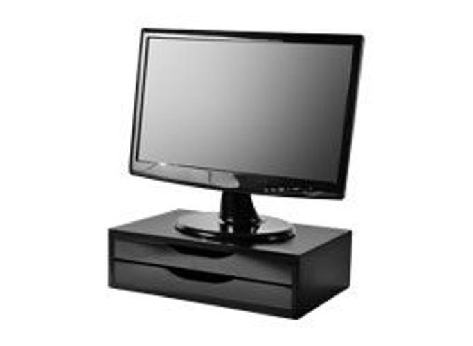 Imagem de Suporte Para Monitor Black Piano 2 Gavetas - Souza