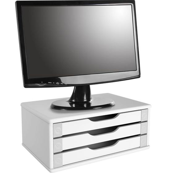 Imagem de Suporte para monitor com 3 gavetas. Em MDF.