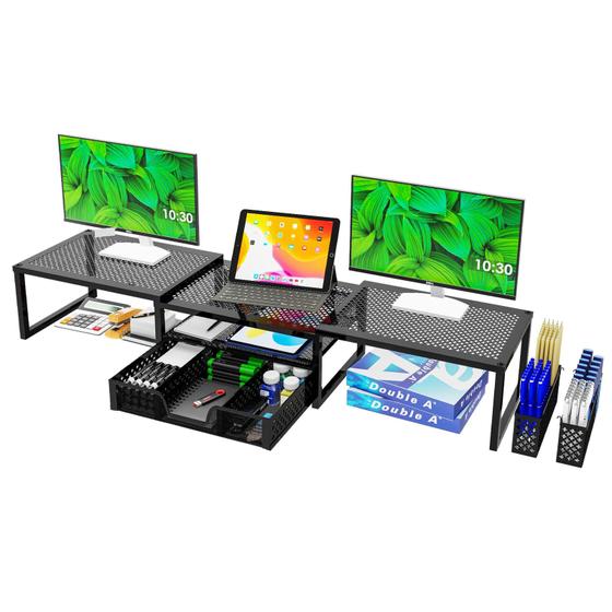 Imagem de Suporte para Monitor com Ângulo Ajustável - Design Moderno e Simples
