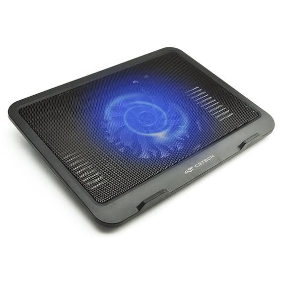 Suporte para Notebook 14” com Cooler Fan 140 mm Led Azul C3Tech NBC-11BK Menor preço em Suporte para Notebook 14” com Cooler Fan 140 mm Led Azul C3Tech NBC-11BK