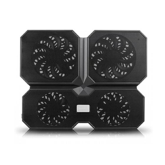 Imagem de Suporte para Notebook DeepCool Multi Core X6, Ajustável, Com 4 Fans, Preto
