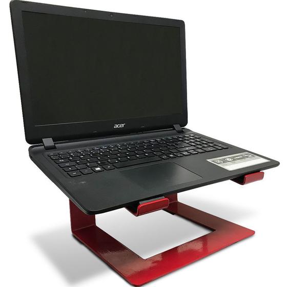Imagem de Suporte Para Notebook Laptop Stand Dj Em Aço Macbook Vermelho